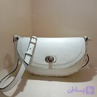 کیف دوشی چرم طبیعی سفید دخترانه