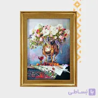 تابلو فرش چاپی طرح گل