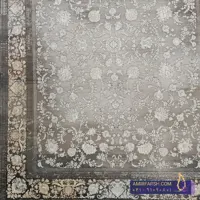 فرش وینتیج مدرن 1200 شانه دودی طرح یاس کد AF-1464