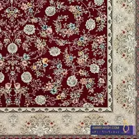فرش کلاسیک 1200 شانه لاکی طرح پرنیان کد AF-1198