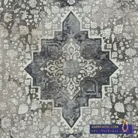 فرش کلاسیک 1200 شانه نقره ای طرح نفس کد AF-1216