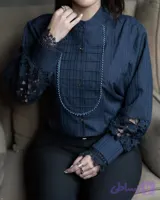 شومیز زنانه مدل آیجان کرپ آیوا تا سایز ۵۶