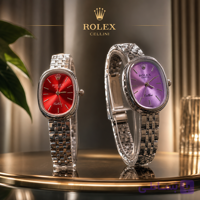 ساعت زنانه طرح ROLEX صفحه بیضی