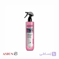 اسپری دوفاز نرم کننده و ترمیم کننده مو آگیوا Agiva دارای محافظ حرارتی حجم 400 میل