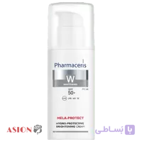کرم روشن‌کننده و محافظتی فارماسریس w مدل mela-protect با SPF ۵۰+ حجم ۵۰ میلی‌لیتر