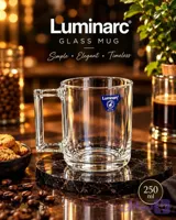 لیوان دسته دار لومینارک اصل فرانسه بسته 6 عددی مدل ۲۵cl