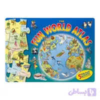 پازل آموزشی نقشه جهان مدل The Fun World Atlas به همراه کتابچه فعالیت