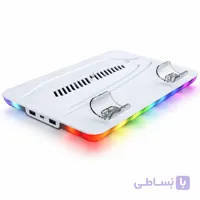 خرید پایه خنک کننده PS5 دابی RGB دار | استند شارژر و فن پلی استیشن ۵ و PS5 Slim