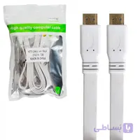 کابل HDMI 1.4V بی ایکس وای فلت طول 1.5 متر - سفید