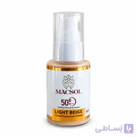 ضدآفتاب رنگی مکسول بژ طبیعی Macsol SPF50 حجم 30 میلی‌لیتر