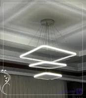 لوستر مدرن مربع یکطرف نور