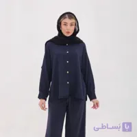 شومیز آستین بلند یقه برگردان زنانه مدل گندم
