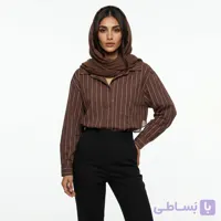 شومیز زنانه آستین بلند راه‌راه مدل پره