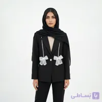مانتو کتی زنانه مدل مروارید پاپیون