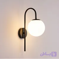 چراغ دیواری مدرن عصایی مدل ناتالی مشکی