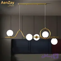 لوستر مدرن خطی ۵ شعله مدل جیوانی طلایی