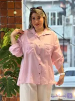 شومیز زنانه پلاس سایز داکرون و سیلک
