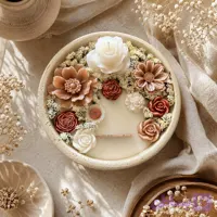 شمع دکوراتیو باغ رویایی گل های بهاری