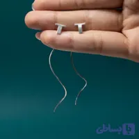 گوشواره نقره 925 زنانه پیچی طرح حرف Z انگلیسی