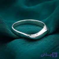 انگشتر نقره 925 زنانه دخترانه طرح موج مینیمال مدل مانلی