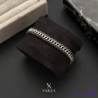 دستبند کارتیه دور تنیس سیلور نگین مشکی