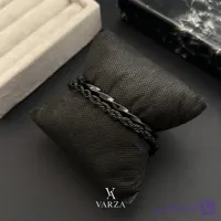 ست دستبند پیچ طنابی مشکی