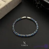 دستبند تنیسی مستطیلی آبی