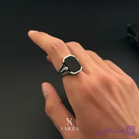 انگشتر استیل اونیکس طرح شمشیر سیلور