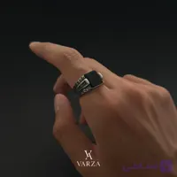 انگشتر استیل مردانه اونیکس طرح آرک مشکی