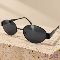 عینک آفتابی سلین CELINE استاندارد UV یونیسکس قاب ودسته مشکی