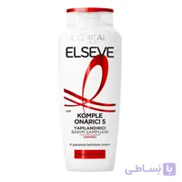 شامپو لورآل پاریس السیو (L’Oréal Paris Elseve) مدل کامپل اوناریجی ۵ (Komple Onarıcı 5) با سرامید – مخصوص موهای آسیب‌دیده – ۳۰۰ میلی‌لیتر