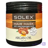 ماسک داخل حمام سولکس (Solex) مدل پروفسشنال (Professional) با روغن کراتین – مخصوص موهای آسیب‌دیده و شکننده – ۵۰۰ میلی‌لیتر