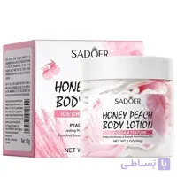 بستنی بدن سادوئر (SADOER) مدل هانی پیچ (Honey Peach) با بافت بستنی و عصاره هلو – ۱۸۰ گرم