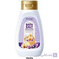 نمک حمام لایه‌بردار بیوآکوا (BIOAQUA) مدل وانیل آیس کریم (Vanilla Ice Cream) با پودر نارگیل – ۴۳۰ گرم