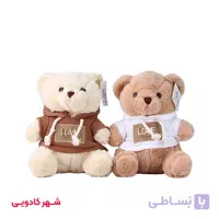 عروسک پولیشی خرس هودی دار 25 سانتی متر