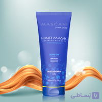 ماسک موی خشک و آسیب دیده ماکادمیا (بدون آبکشی)  ماسکانی حاوی روغن ماکادمیا ، کراتین هیدرولیزشده Maskani