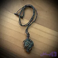 گردنبند سایکدلیک دستساز سنگ آپاتیت سبز