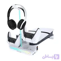فن خنک کننده و شارژر دسته و پایه نگهدارنده پلی استیشن 5 اسلیم پی جی تک مدل GP-533S