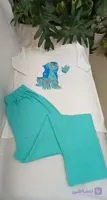 ست تیشرت شلوار راحتی عروسکی زنانه نخ پنبه هیولای خوشحال