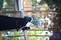 عبا دو تکه مروارید جلو دکمه دار