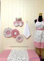 سرویس آشپزخانه پارچه ای عسل ۸ تیکه مدل فانتزی اسب تک شاخ