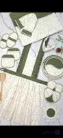 سرویس آشپزخانه پارچه ای عسل مدل ۰۱ طرح سبز