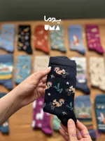 جوراب ساق دار طرح سنجاب دشت