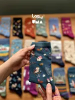جوراب ساقدار طرح جغد قارچی