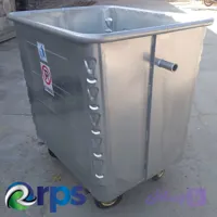 سطل زباله گالوانیزه ۱۱۰۰ لیتری مکعب بدون درب