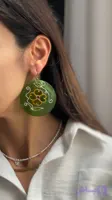 گوشواره صدفی نقاشی شده