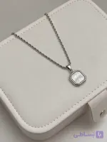 گردنبند مردانه اونیکس سفید