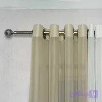 پرده آماده - حریر بافت دار کد 103 رنگ نسکافه ای