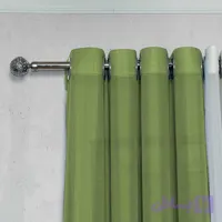 پرده آماده - حریر بافت دار کد 108 رنگ سبز