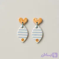 گوشواره سرامیکی طرح ماهی